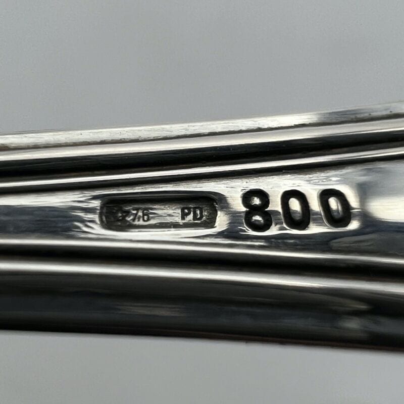 Set portauovo in argento 800 con cucchiaino porta uovo anni 60 vintage Colazione Categoria Sheffield & Argento