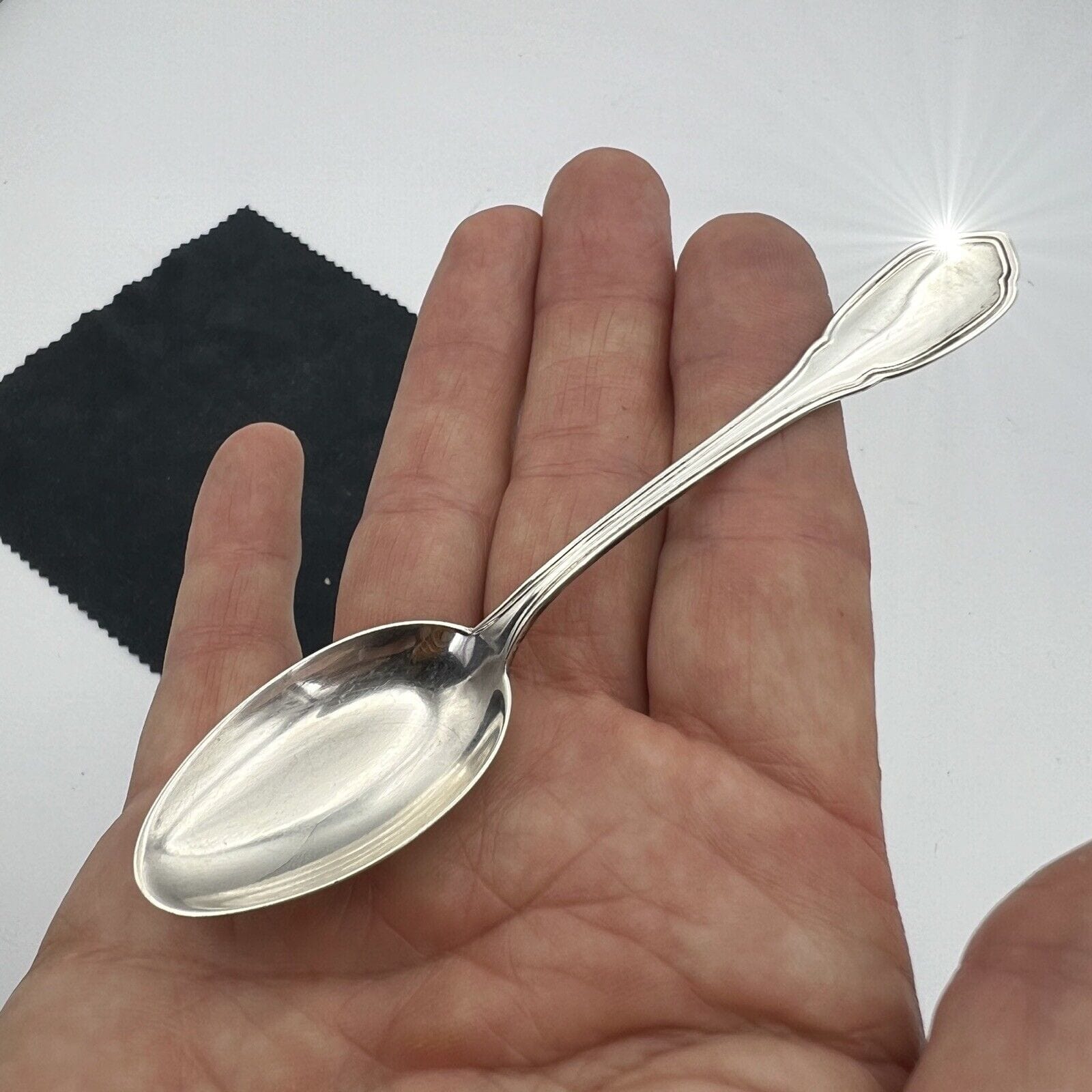 Set servizio di 4 cucchiaini cucchiai in Argento 800 Antichi anni '50 '60 caffè Categoria  Sheffield & Argento