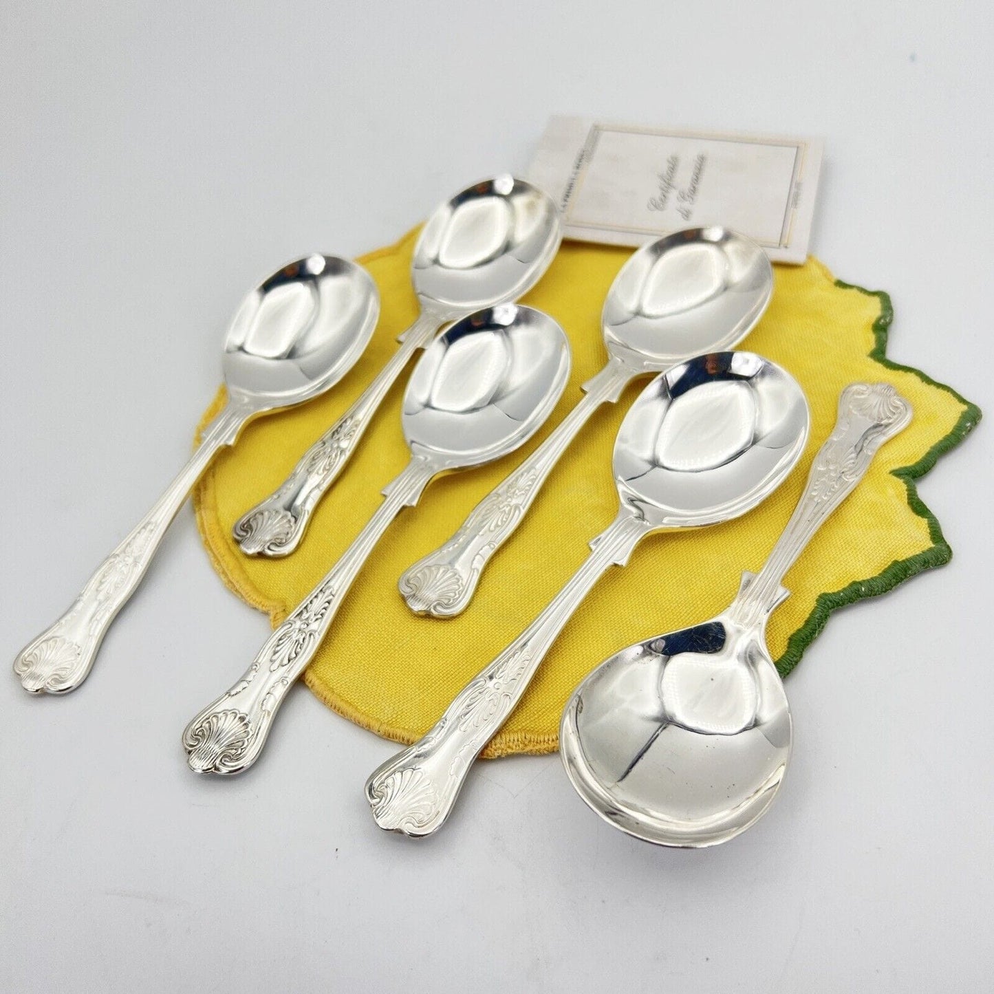 Set servizio di cucchiai cucchiaini in Argento silver plated Sheffield Stile 800 Categoria  Sheffield & Argento