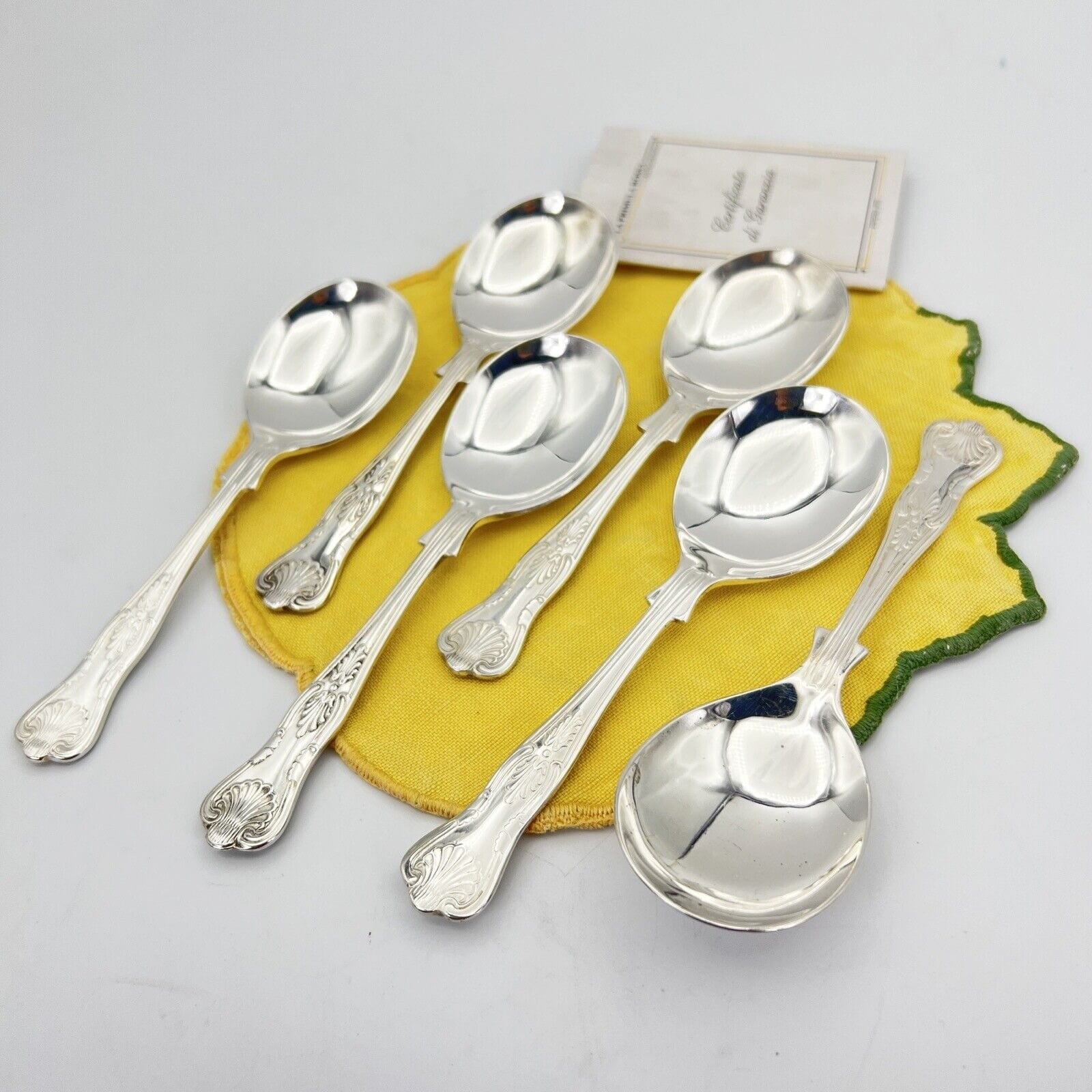 Set servizio di cucchiai cucchiaini in Argento silver plated Sheffield Stile 800 Categoria  Sheffield & Argento