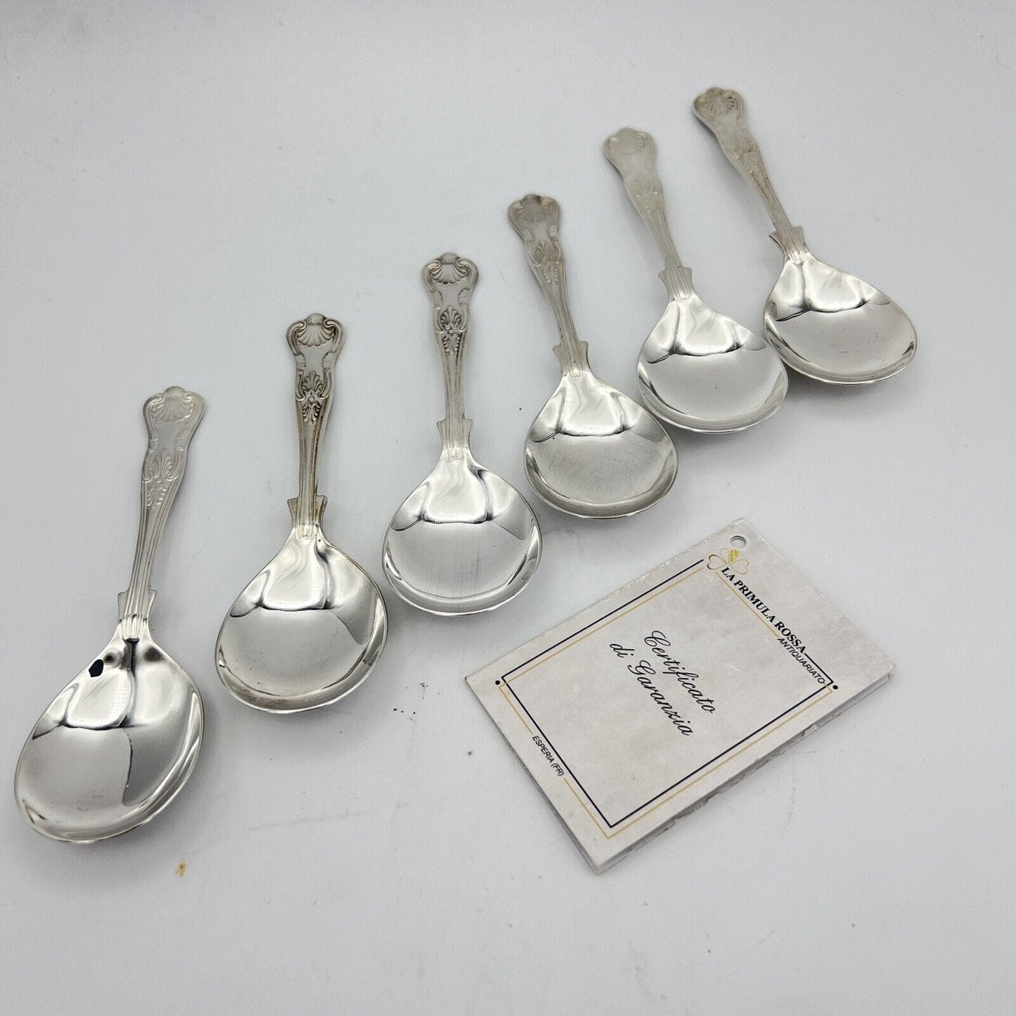 Set servizio di cucchiai cucchiaini in Argento silver plated Sheffield Stile 800 Categoria  Sheffield & Argento