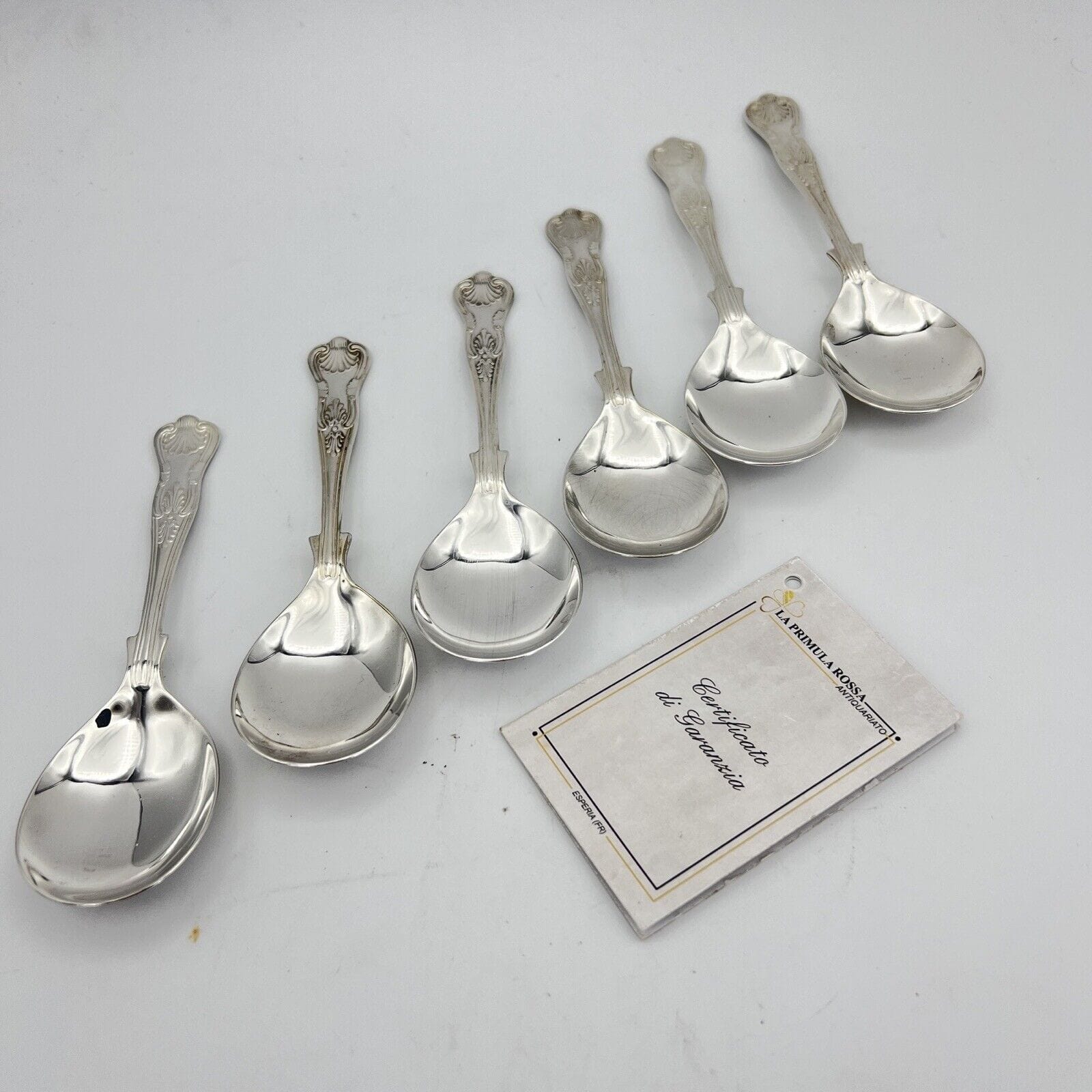 Set servizio di cucchiai cucchiaini in Argento silver plated Sheffield Stile 800 Categoria  Sheffield & Argento