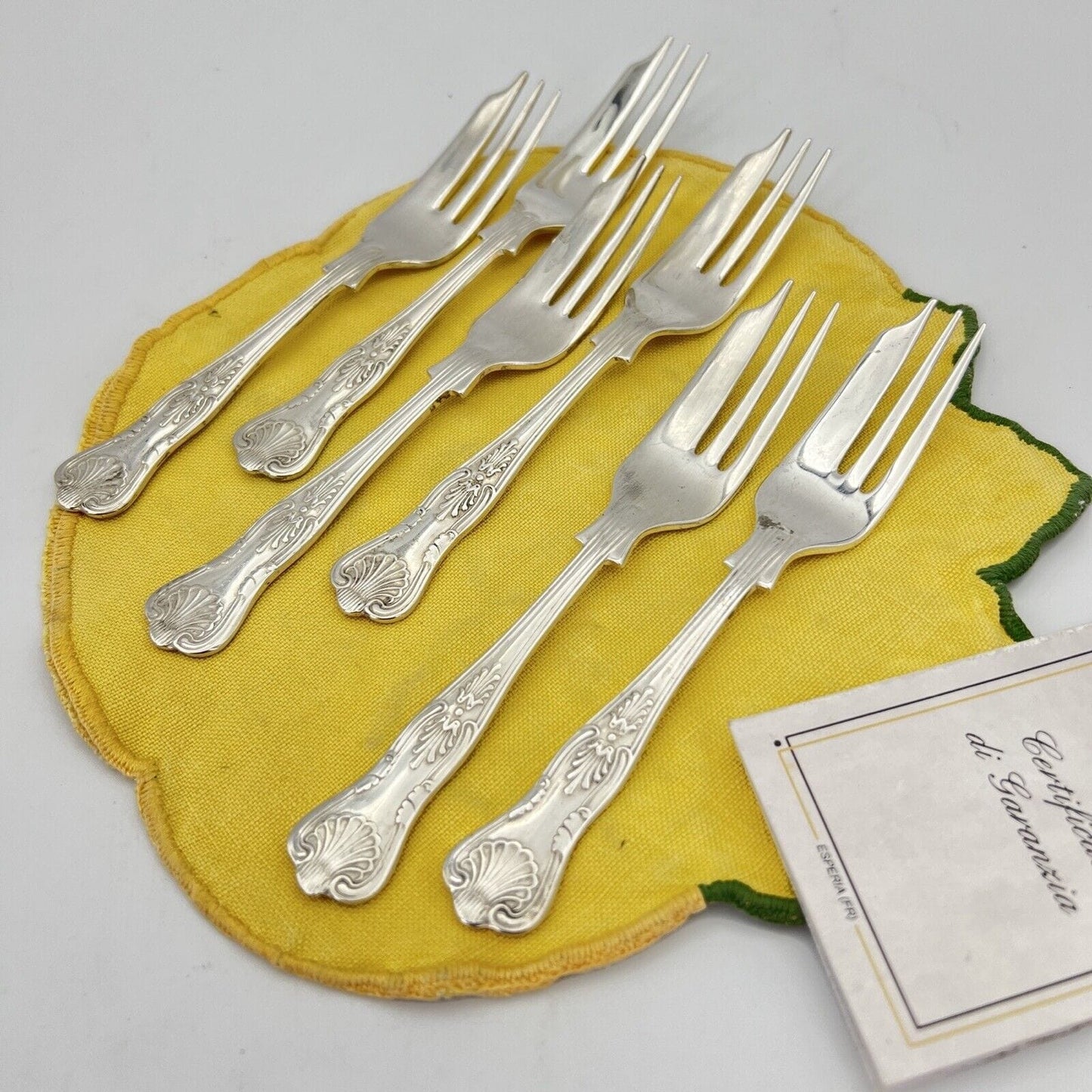 Set servizio di forchettine dolce in Argento silver plated Sheffield Stile 800 Categoria  Sheffield & Argento