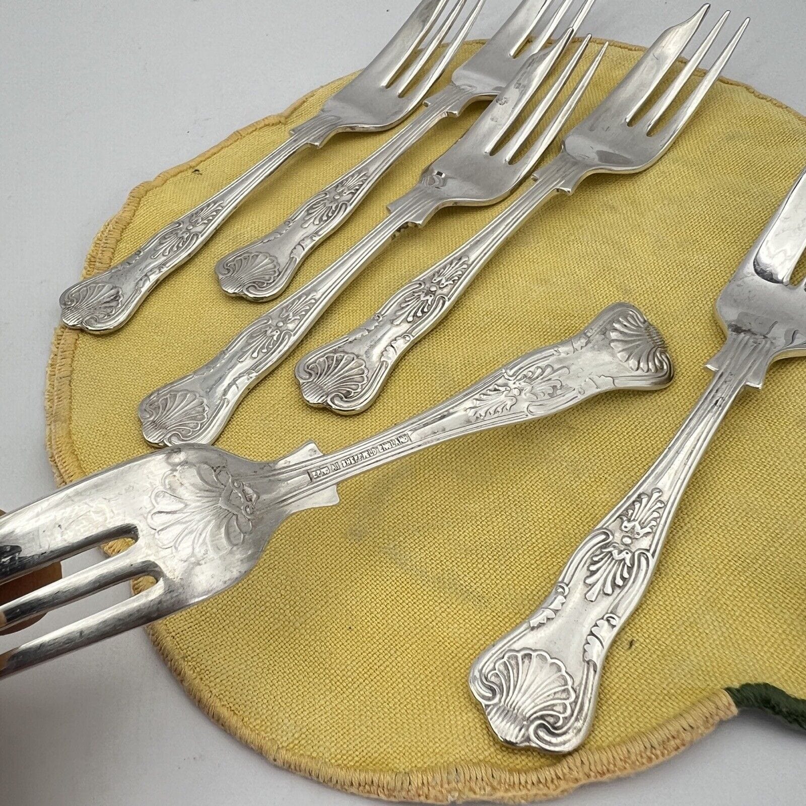 Set servizio di forchettine dolce in Argento silver plated Sheffield Stile 800 Categoria  Sheffield & Argento