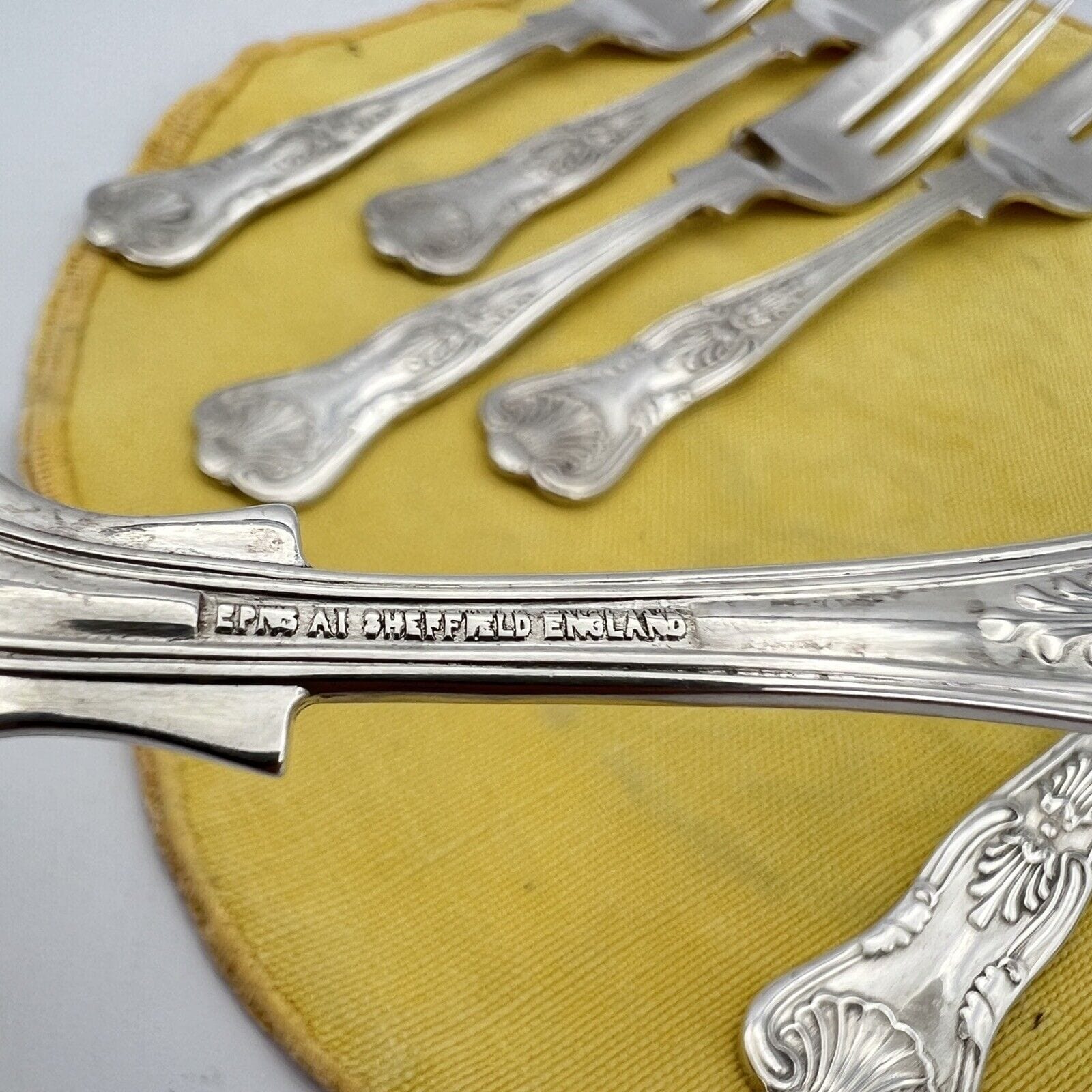 Set servizio di forchettine dolce in Argento silver plated Sheffield Stile 800 Categoria  Sheffield & Argento