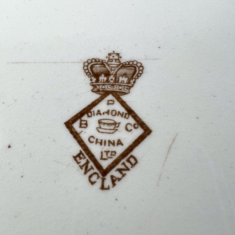 Set servizio di piatti antichi inglesi in porcellana piattini da per frutta 1913 Categoria Piatti e Piattini