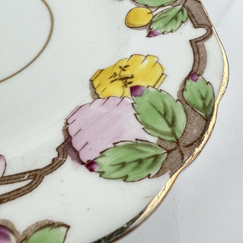 Set servizio di piatti antichi inglesi in porcellana piattini da per frutta 1913 Categoria Piatti e Piattini