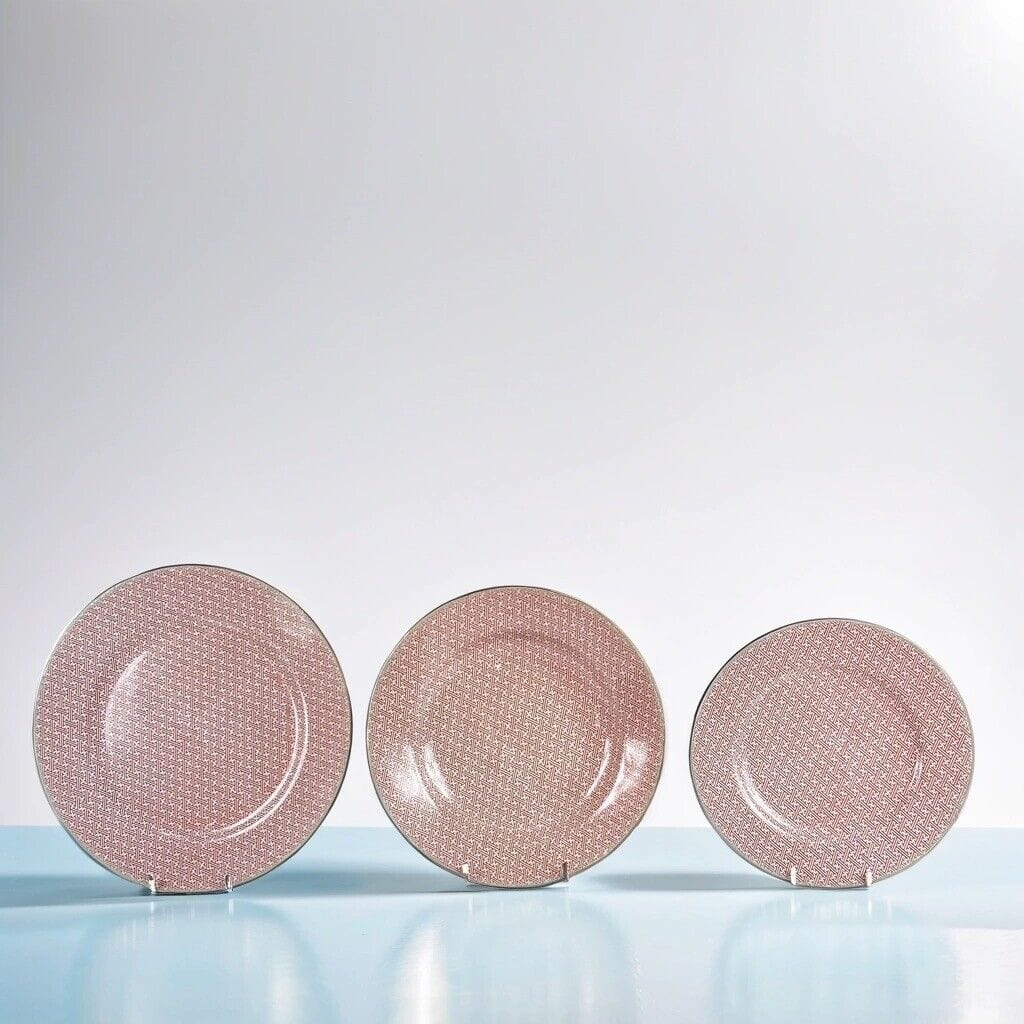 Set Servizio di piatti in porcellana Vintage Sayagata bianco Rosso Labirinto Categoria  Piatti e Piattini