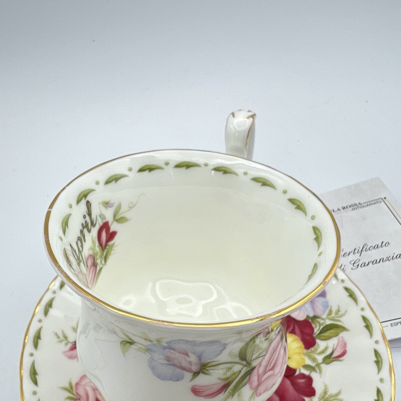 Set Tazza da caffè in porcellana Royal Albert mese tazzina inglese Aprile 1970 Categoria  Servizio tazze - Tazze