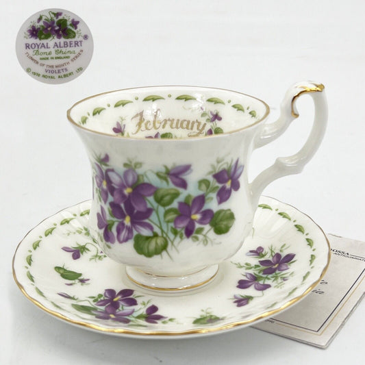 Set Tazza da caffè in porcellana Royal Albert mese tazzina inglese FEBBRAIO 1970 Categoria  Servizio tazze - Tazze