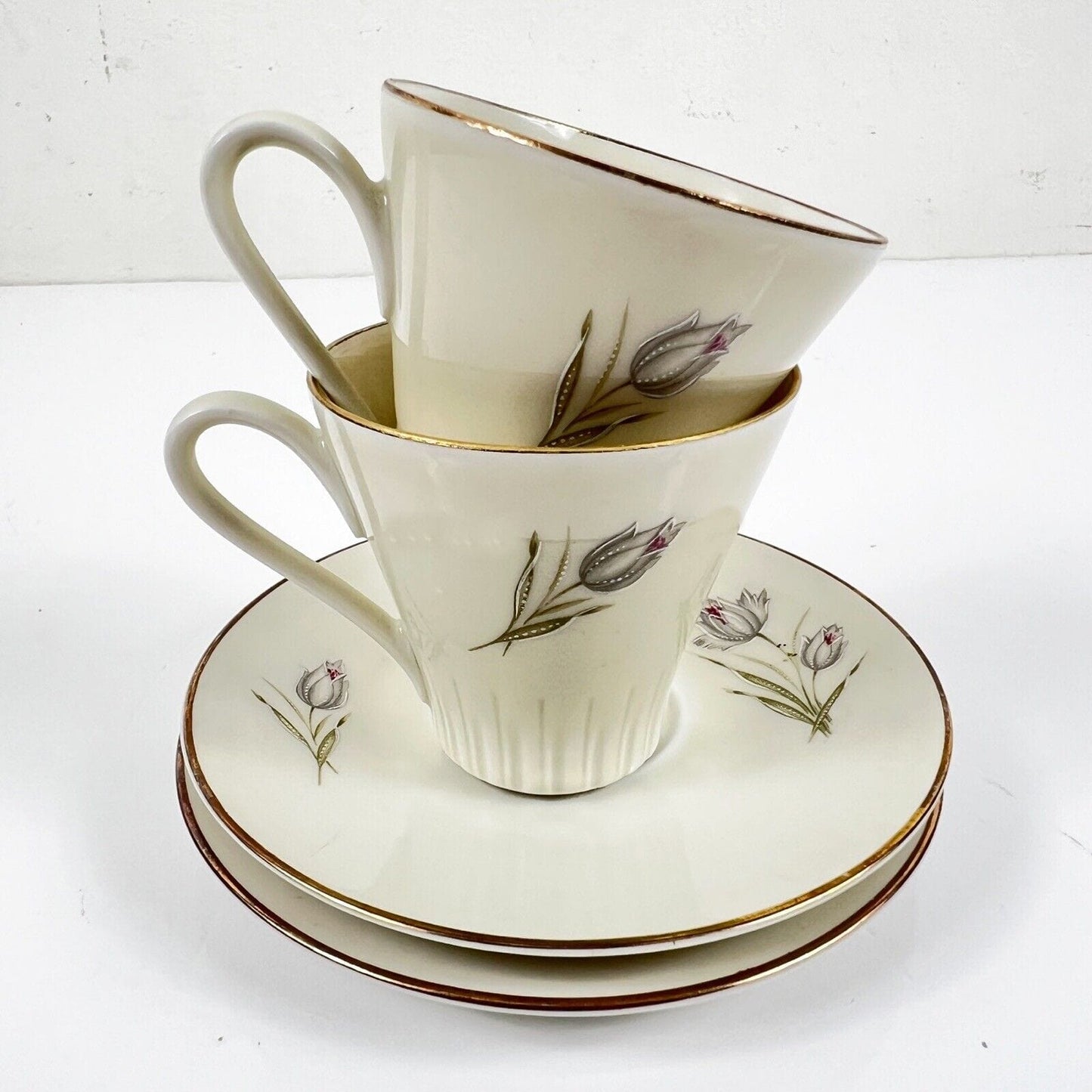 Set tazze da caffe per due antico Bavaria in porcellana anni 70 tazzine fiori Categoria  Servizio tazze - Tazze