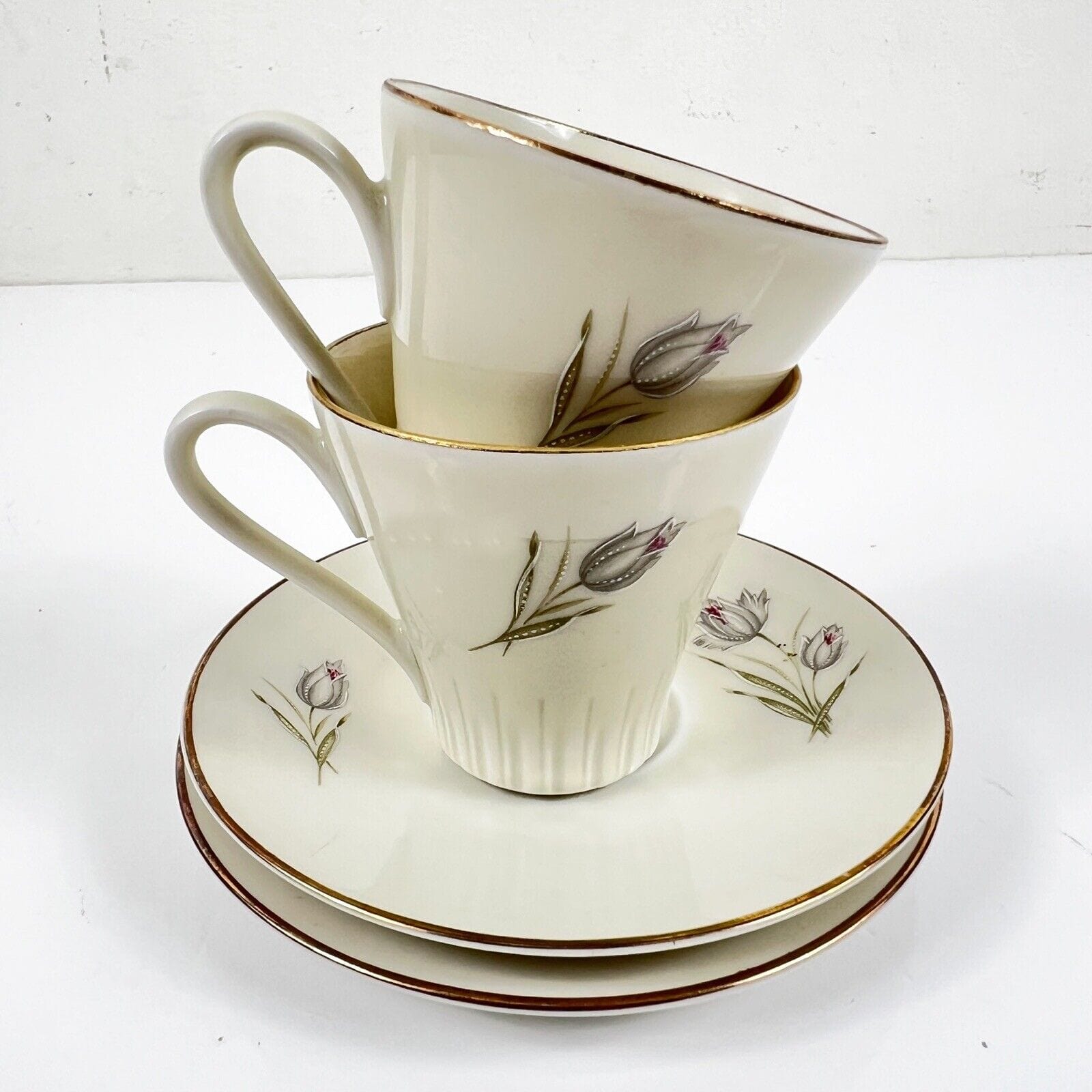 Set tazze da caffe per due antico Bavaria in porcellana anni 70 tazzine fiori Categoria  Servizio tazze - Tazze