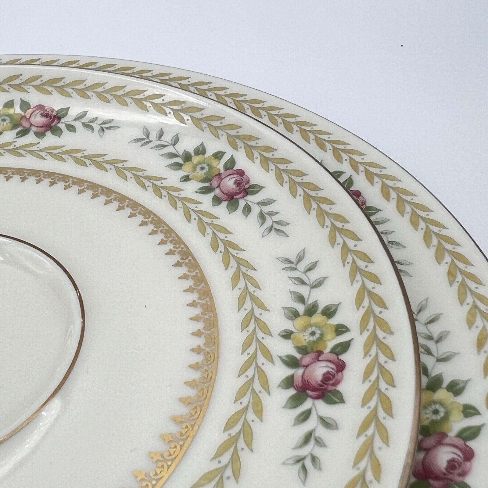 Set Tazze da tè the per 2 antica in porcellana tedesca Bavaria Thomas fiori oro Categoria  Servizio tazze - Tazze