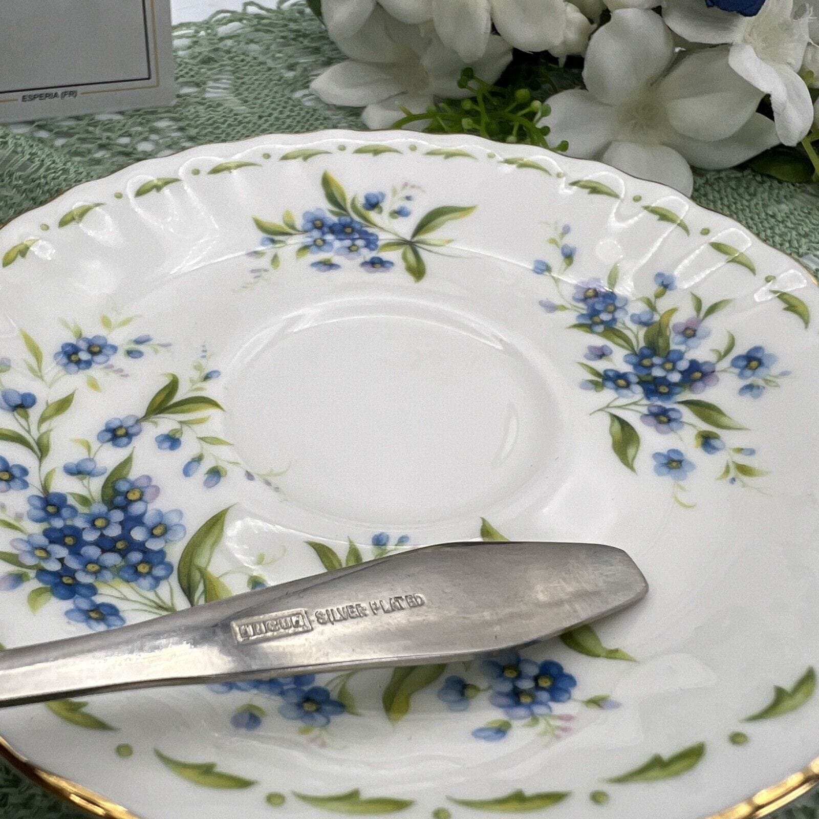 Set Tazzina e cucchiaino porcellana Royal Albert mese da caffè inglese Luglio Categoria  Servizio tazze - Tazze