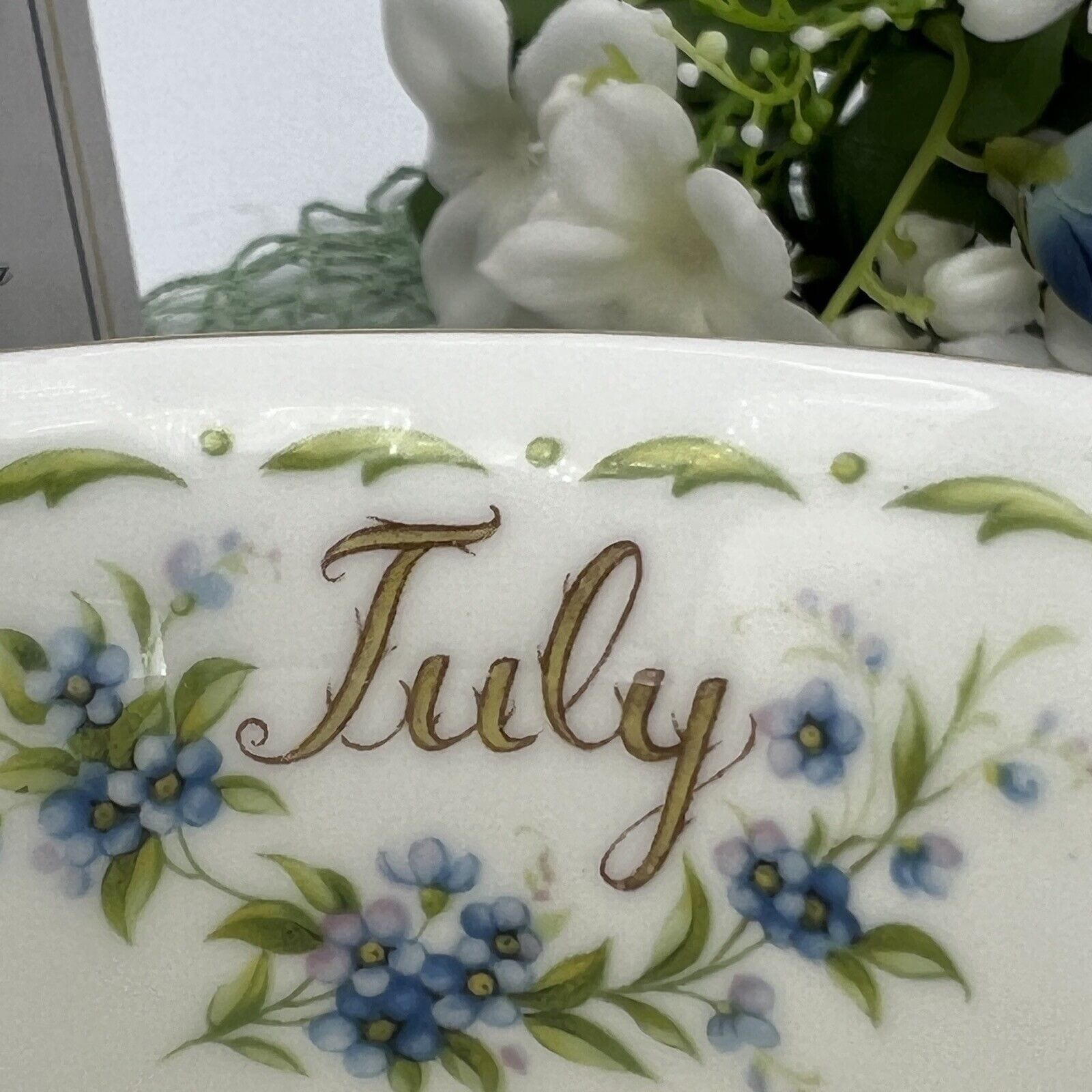 Set Tazzina e cucchiaino porcellana Royal Albert mese da caffè inglese Luglio Categoria  Servizio tazze - Tazze