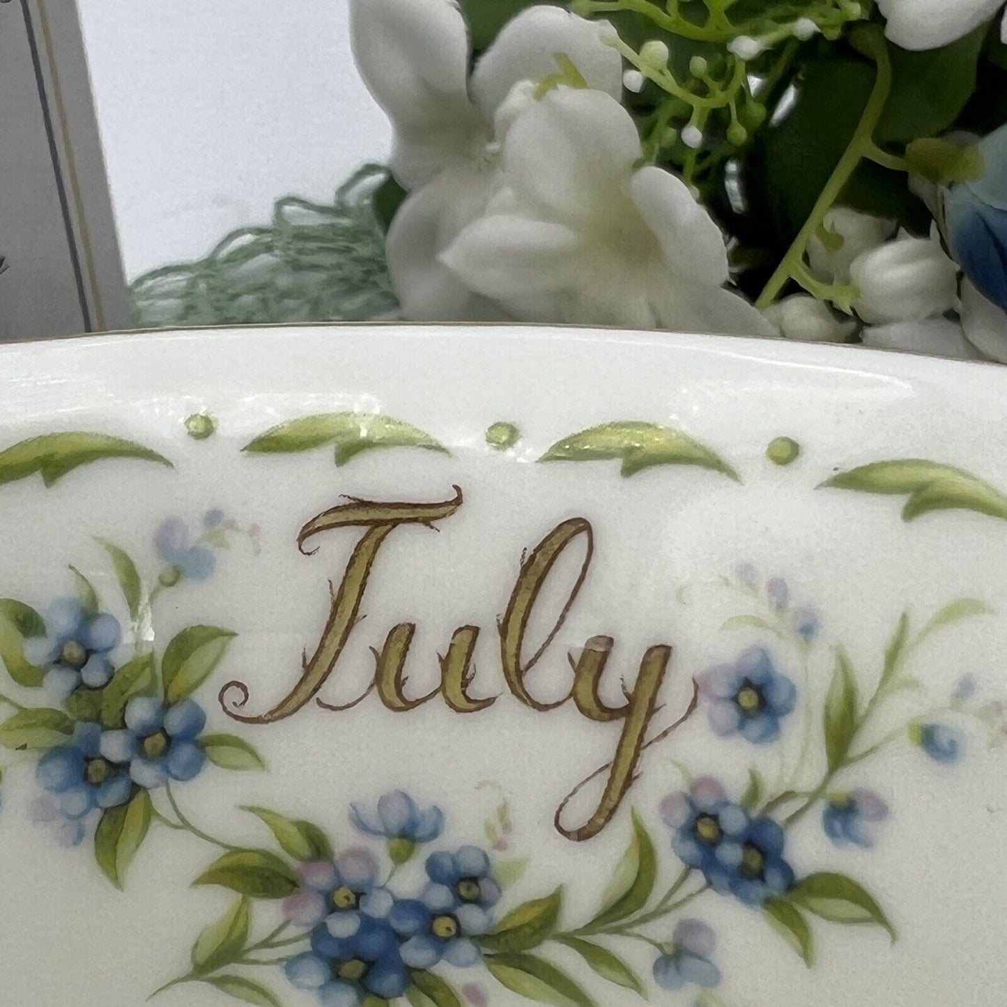 Set Tazzina e cucchiaino porcellana Royal Albert mese da caffè inglese Luglio Categoria  Servizio tazze - Tazze