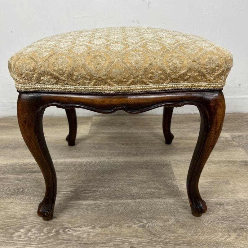 Sgabello antico panca panchetta poggiapiedi in legno pouf pouff imbottito 800 Categoria Arredamento