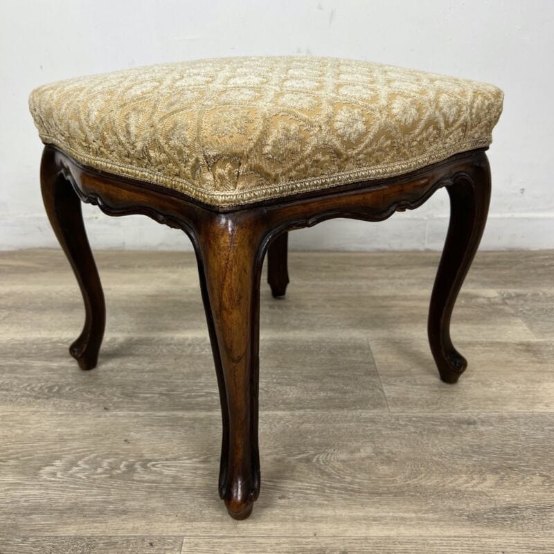 Sgabello antico panca panchetta poggiapiedi in legno pouf pouff imbottito 800 Categoria Arredamento