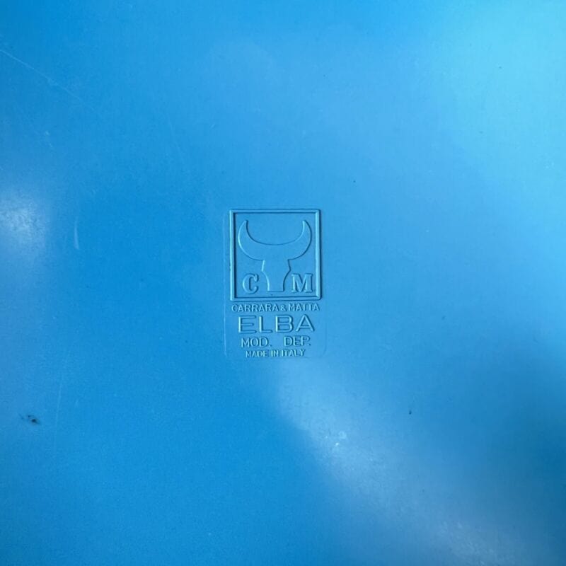 Sgabello Tavolino di Design Vintage anni 70 Modernariato Carrara & Matta Celeste Categoria  Sgabelli - Pouf - Poggiapiedi