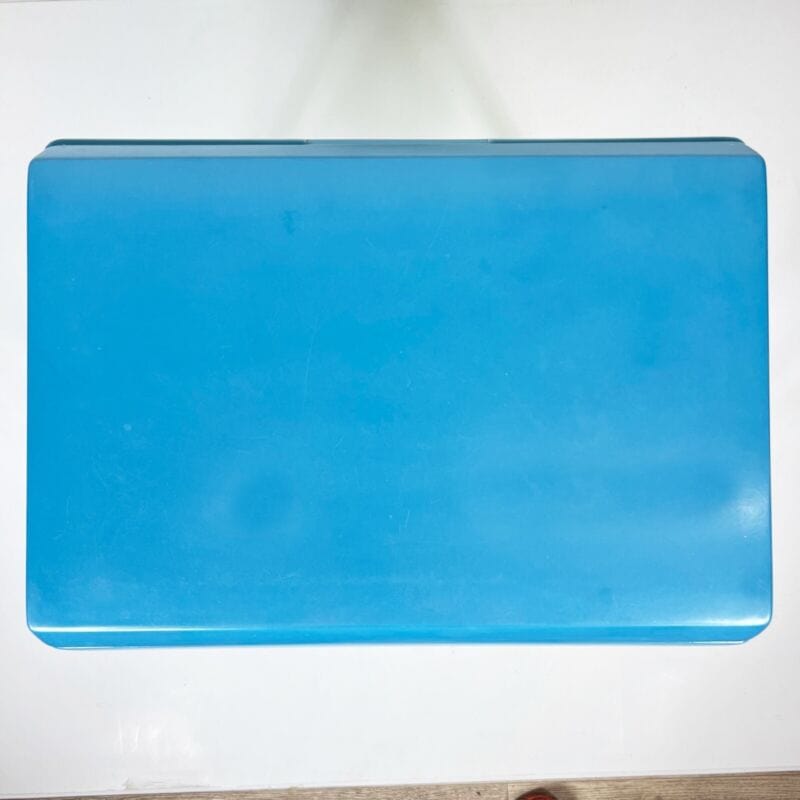 Sgabello Tavolino di Design Vintage anni 70 Modernariato Carrara & Matta Celeste Categoria  Sgabelli - Pouf - Poggiapiedi