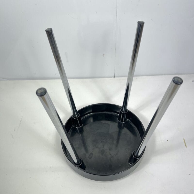 Sgabello Tavolino di Design Vintage anni 70 Modernariato Carrara & Matta Nero Categoria  Sgabelli - Pouf - Poggiapiedi