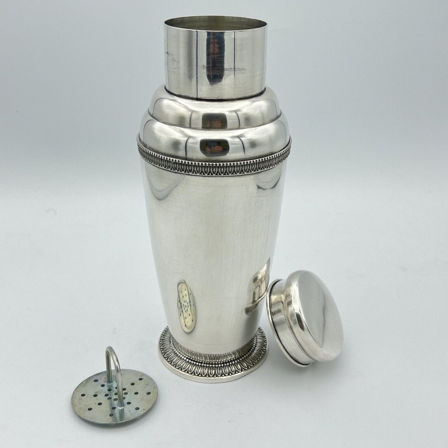 Shaker per cocktail da bar in Argento massiccio 800 anni 60 anno 1960 vintage Categoria  Sheffield & Argento