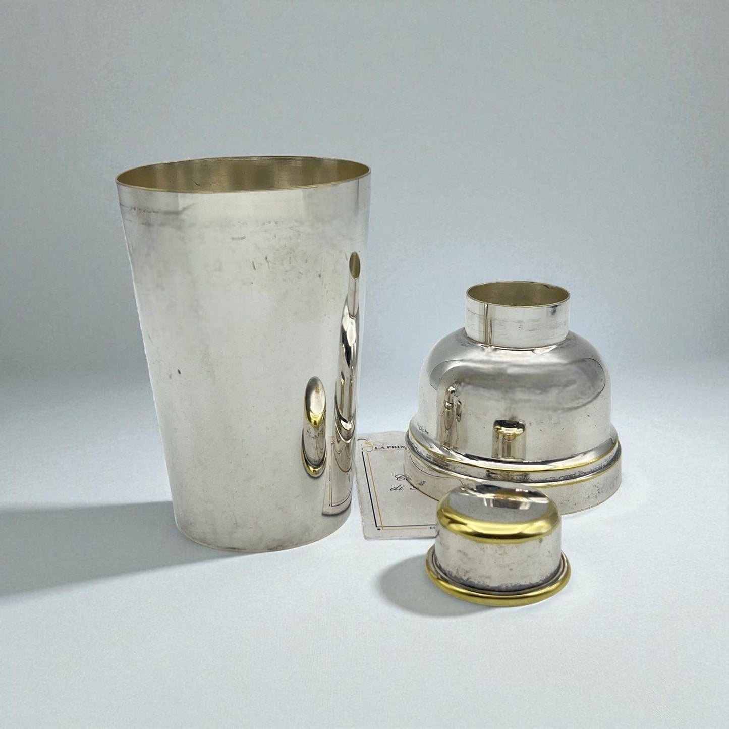 Shaker per cocktail da bar in Argento Placcato Silver Plated Anni '70 Vintage Categoria Sheffield & Argento