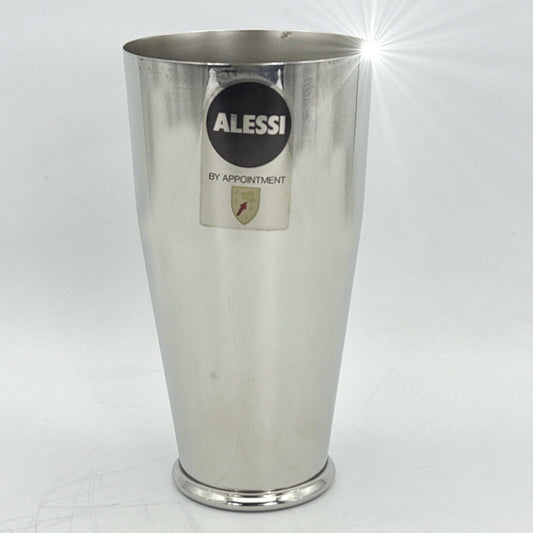 Shaker per cocktail da bar vintage anni 80 Alessi Modello Boston in Acciaio Inox Categoria  Sheffield & Argento