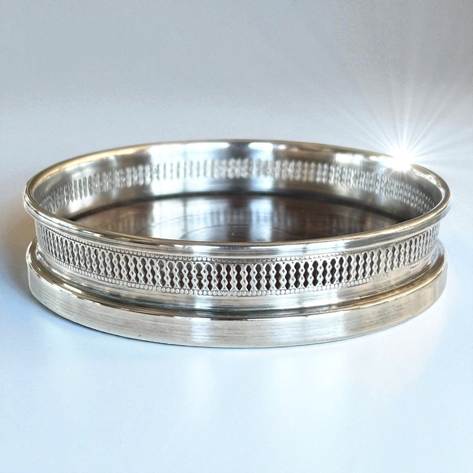 Sottobottiglia da tavola in argento sheffield silver plated vintage stile antico Categoria  Sheffield & Argento