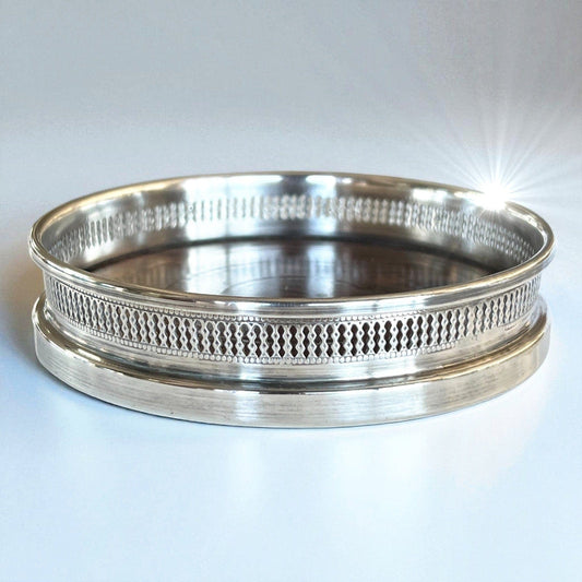 Sottobottiglia da tavola in argento sheffield silver plated vintage stile antico Categoria  Sheffield & Argento