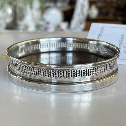 Sottobottiglia da tavola in argento sheffield silver plated vintage stile antico Categoria  Sheffield & Argento