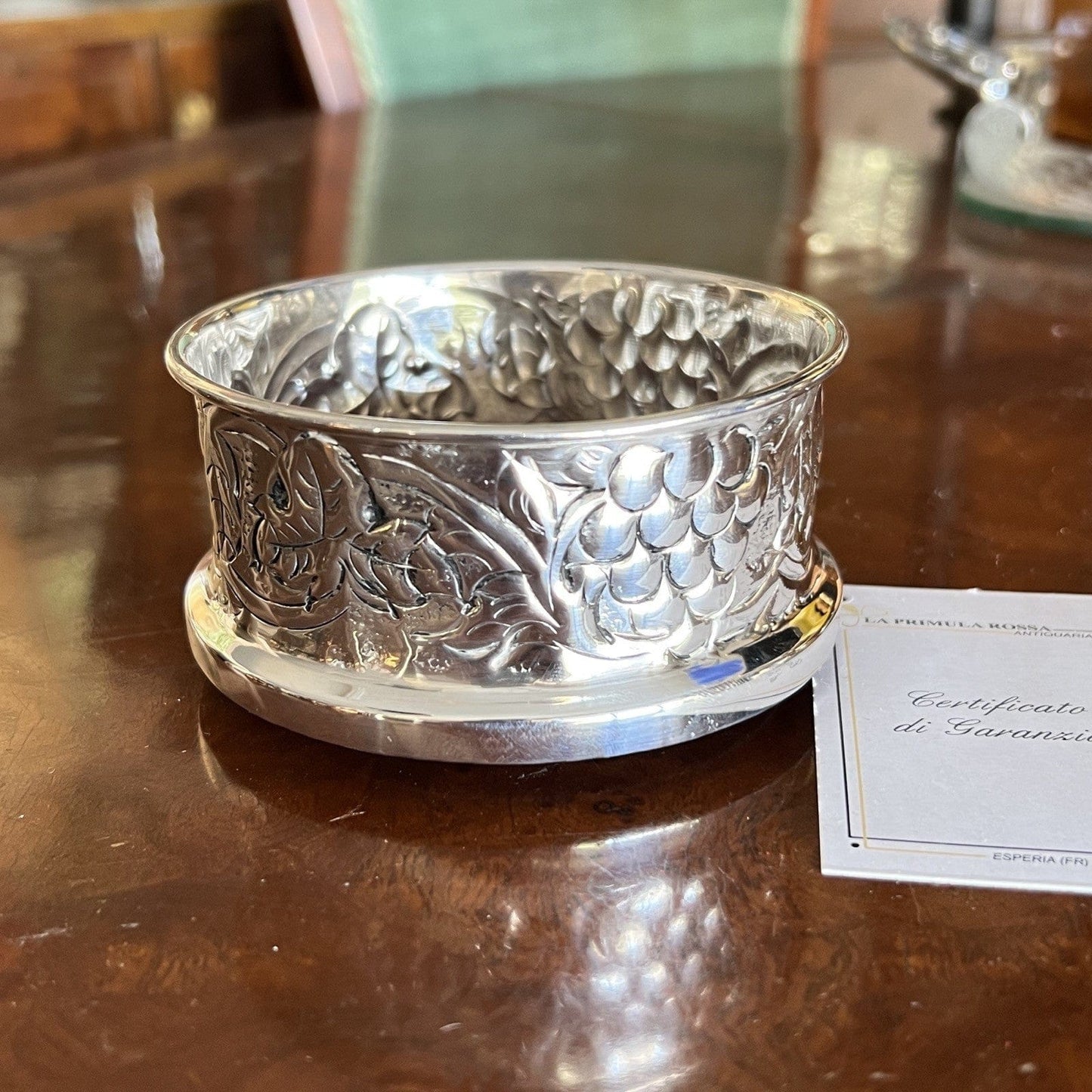 Sottobottiglia da tavola in argento sheffield silver plated vintage stile antico Categoria Sheffield & Argento
