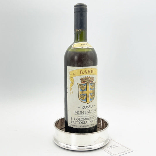 Sottobottiglia da tavola per vino in argento sheffield  vintage stile antico Categoria  Sheffield & Argento