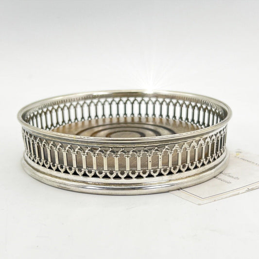 Sottobottiglia da tavola per vino in argento sheffield vintage stile antico 900 Categoria  Sheffield & Argento