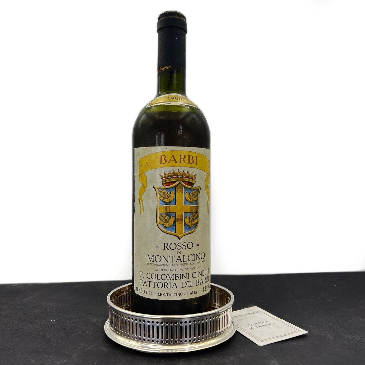 Sottobottiglia portabottiglie per vino da tavola placcato argento stile antico Categoria  Sheffield & Argento