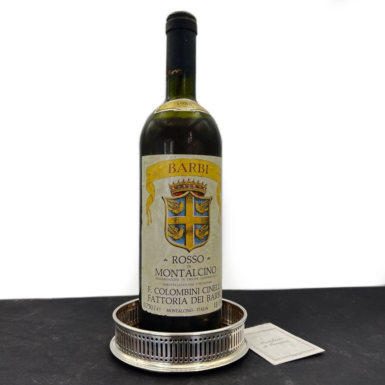 Sottobottiglia portabottiglie per vino da tavola placcato argento stile antico Categoria  Sheffield & Argento