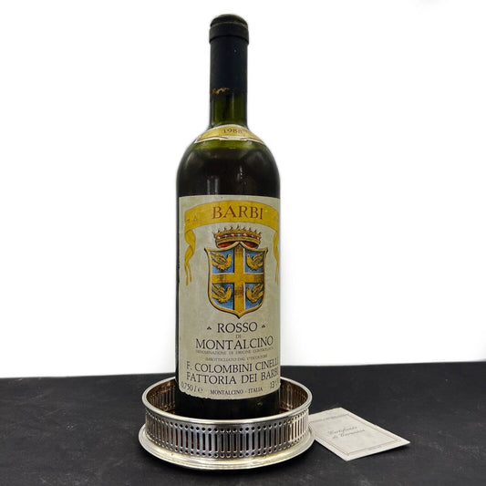 Sottobottiglia portabottiglie per vino da tavola placcato argento stile antico Categoria  Sheffield & Argento