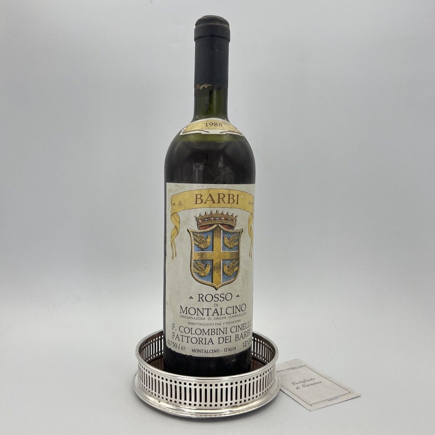 Sottobottiglia portabottiglie per vino da tavola placcato argento stile antico Categoria  Sheffield & Argento