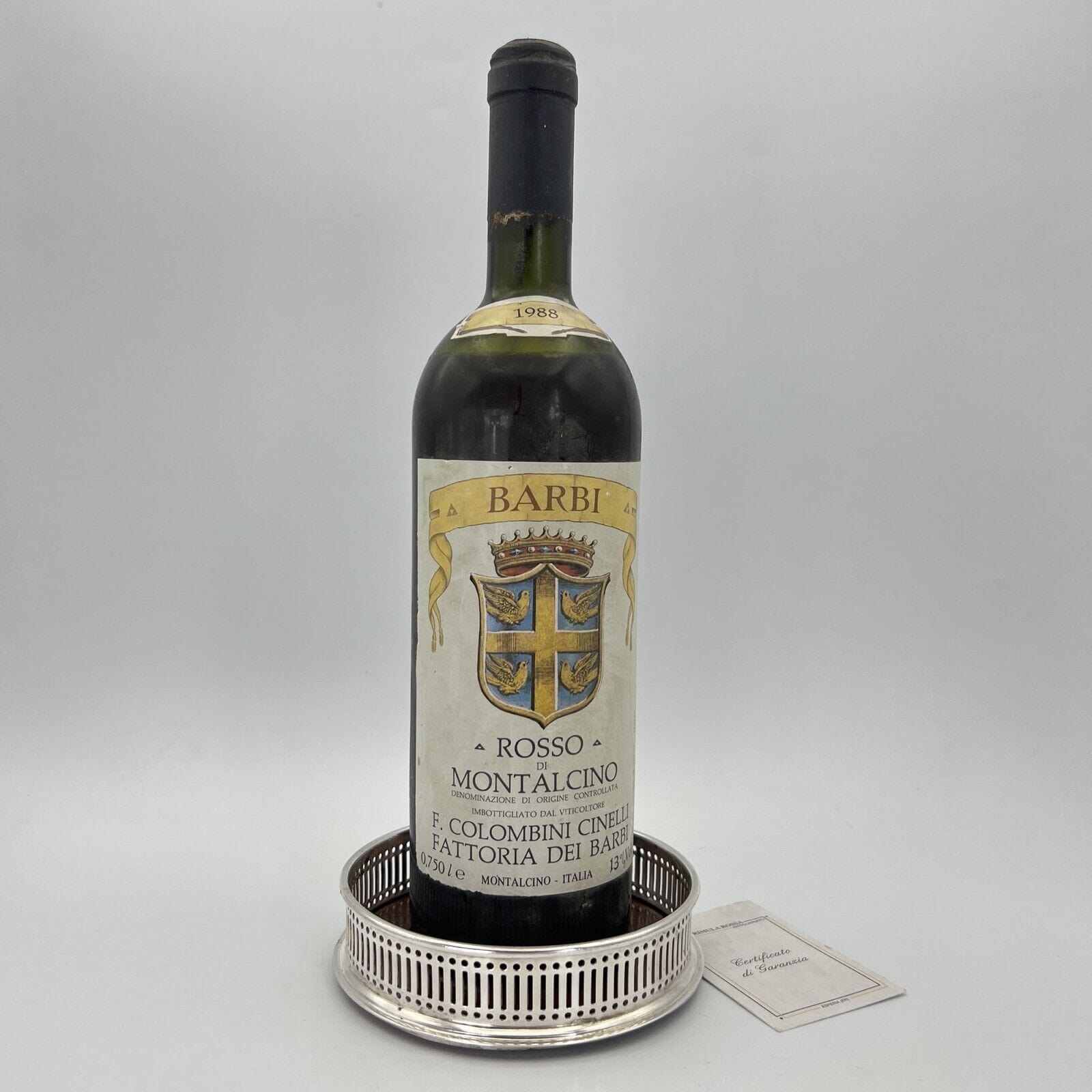 Sottobottiglia portabottiglie per vino da tavola placcato argento stile antico Categoria  Sheffield & Argento