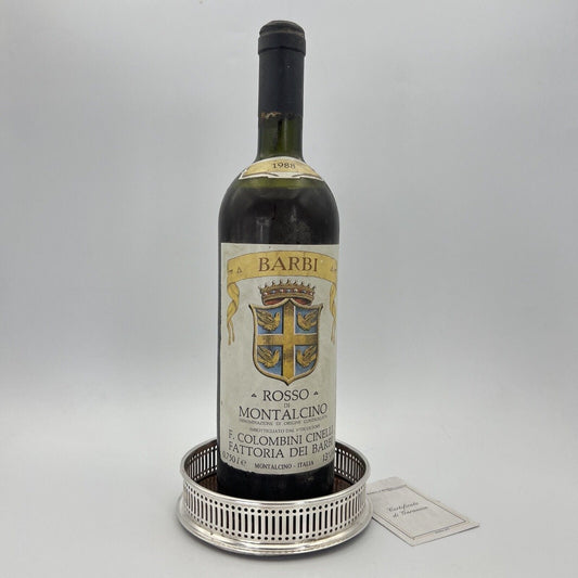 Sottobottiglia portabottiglie per vino da tavola placcato argento stile antico Categoria  Sheffield & Argento