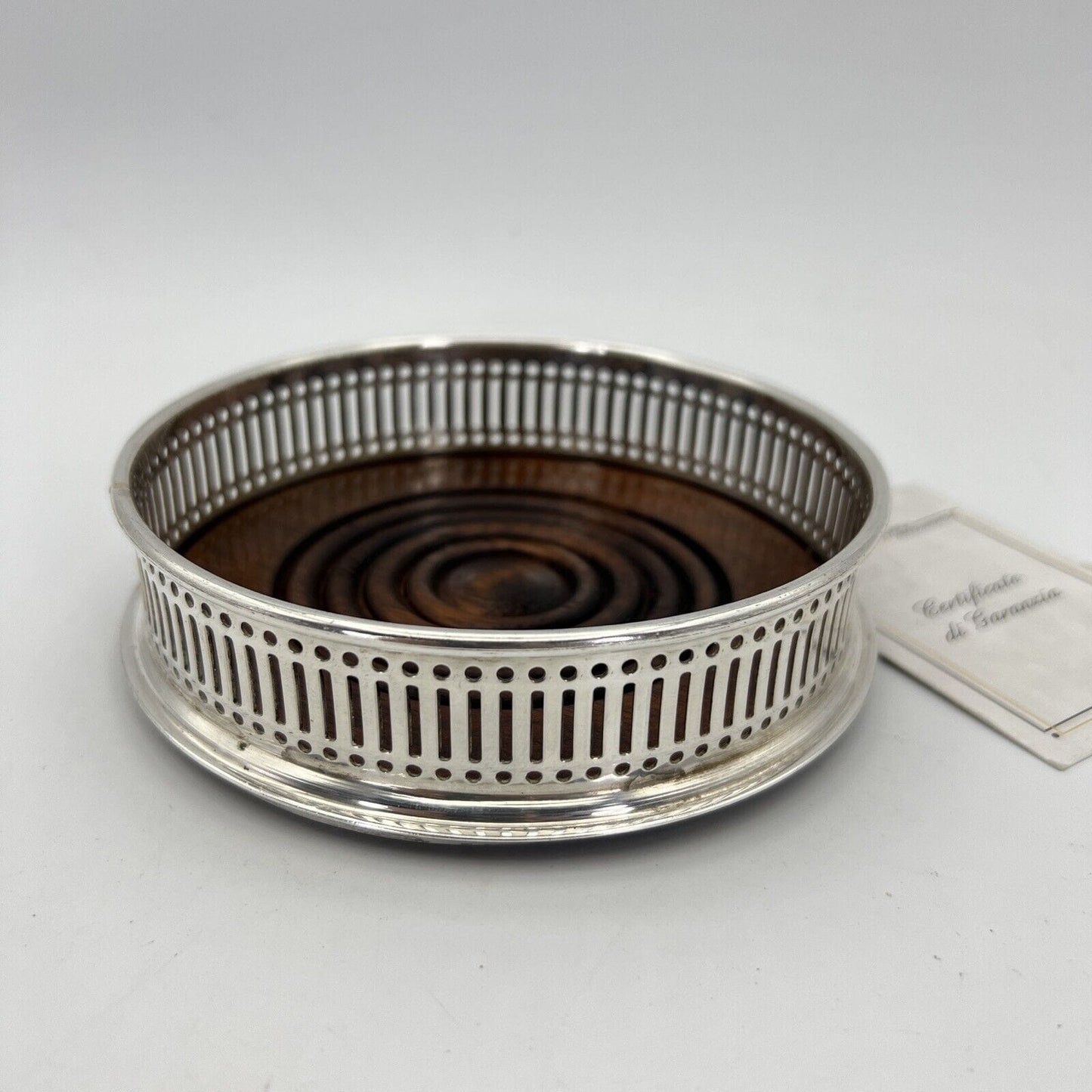 Sottobottiglia portabottiglie per vino da tavola placcato argento stile antico Categoria  Sheffield & Argento