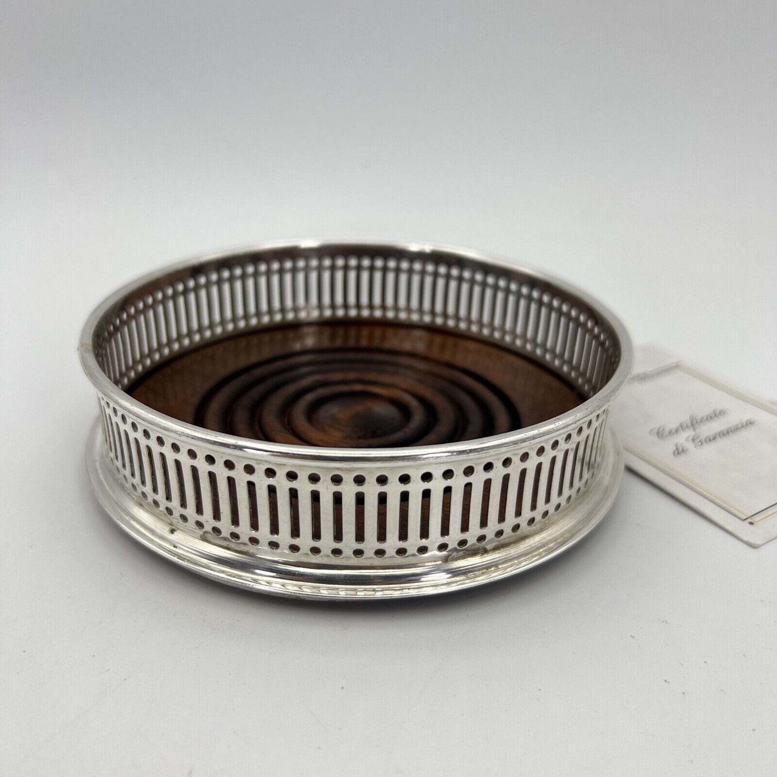 Sottobottiglia portabottiglie per vino da tavola placcato argento stile antico Categoria  Sheffield & Argento