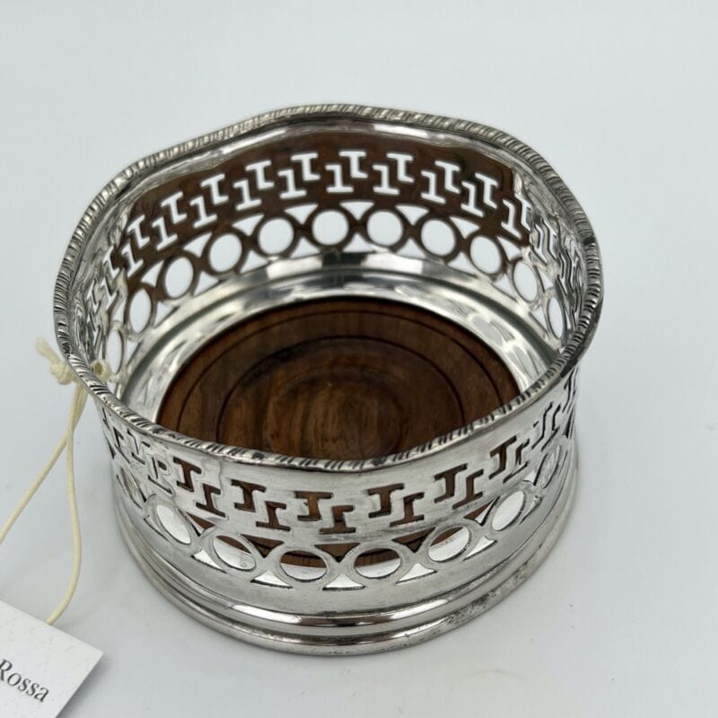 Sottobottiglia portabottiglie vino da tavola in argento sheffield stile antico Categoria Sheffield & Argento