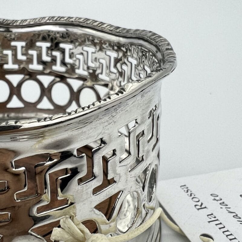 Sottobottiglia portabottiglie vino da tavola in argento sheffield stile antico Categoria  Sheffield & Argento