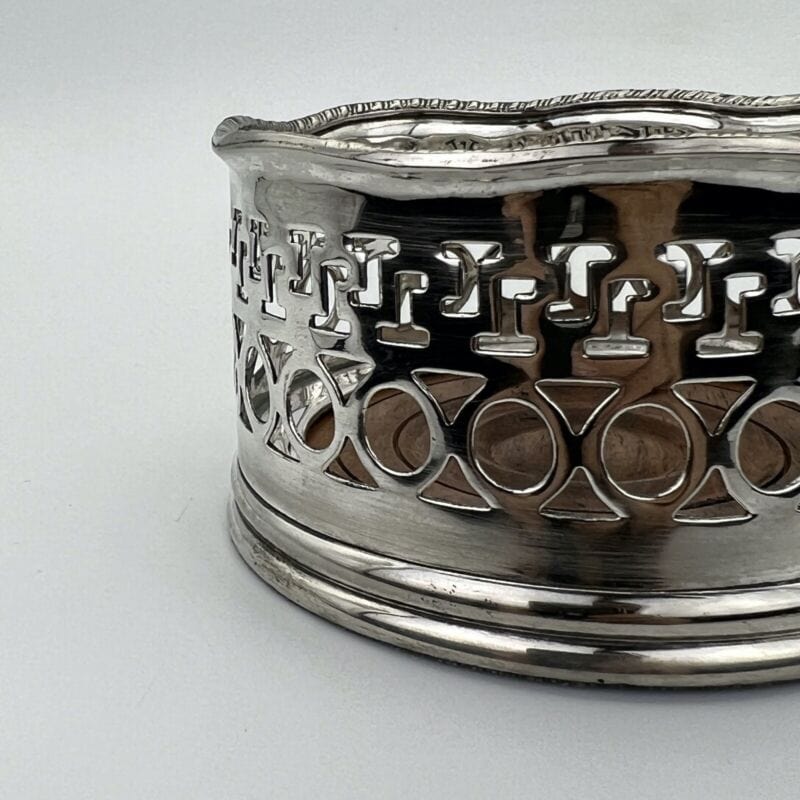 Sottobottiglia portabottiglie vino da tavola in argento sheffield stile antico Categoria Sheffield & Argento