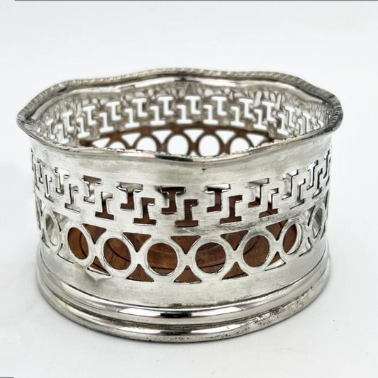 Sottobottiglia portabottiglie vino da tavola in argento sheffield stile antico Categoria  Sheffield & Argento