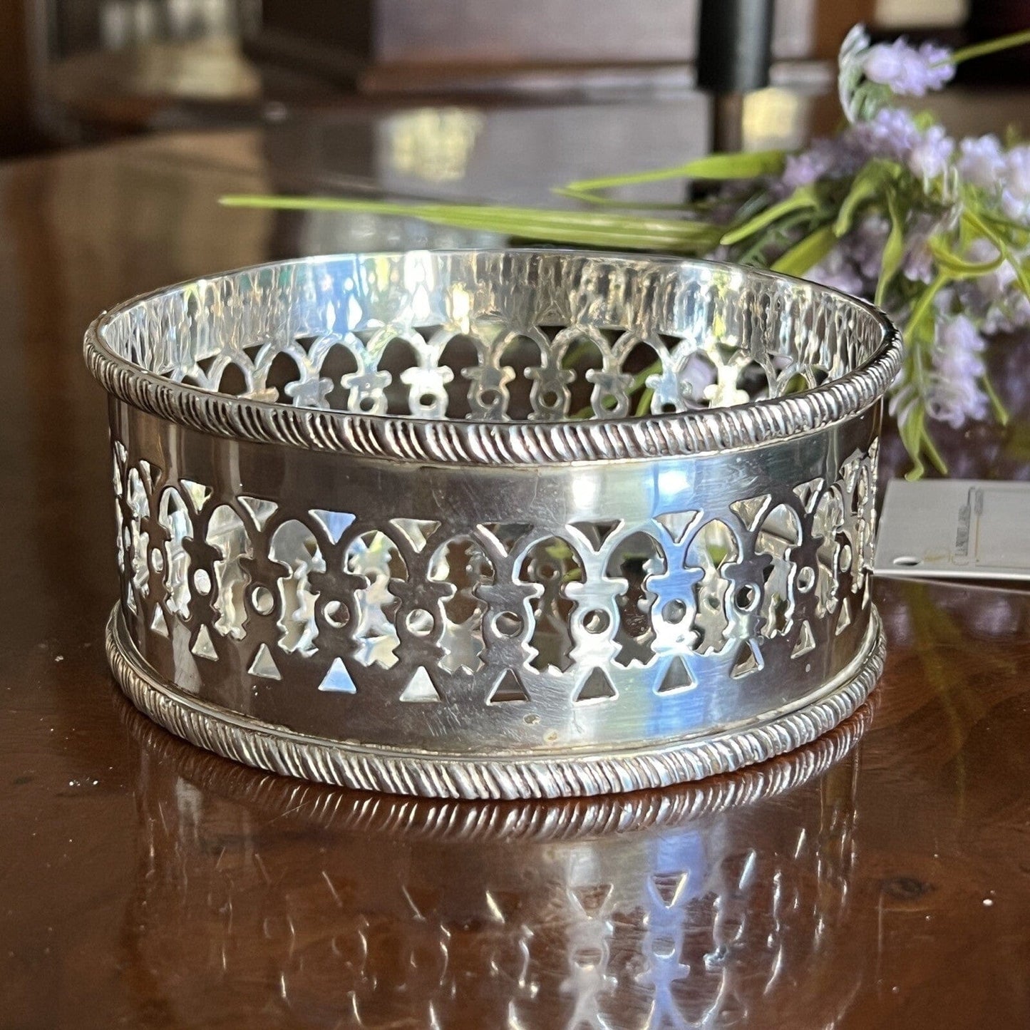 Sottobottiglia portabottiglie vino da tavola in argento sheffield stile antico X Categoria  Sheffield & Argento