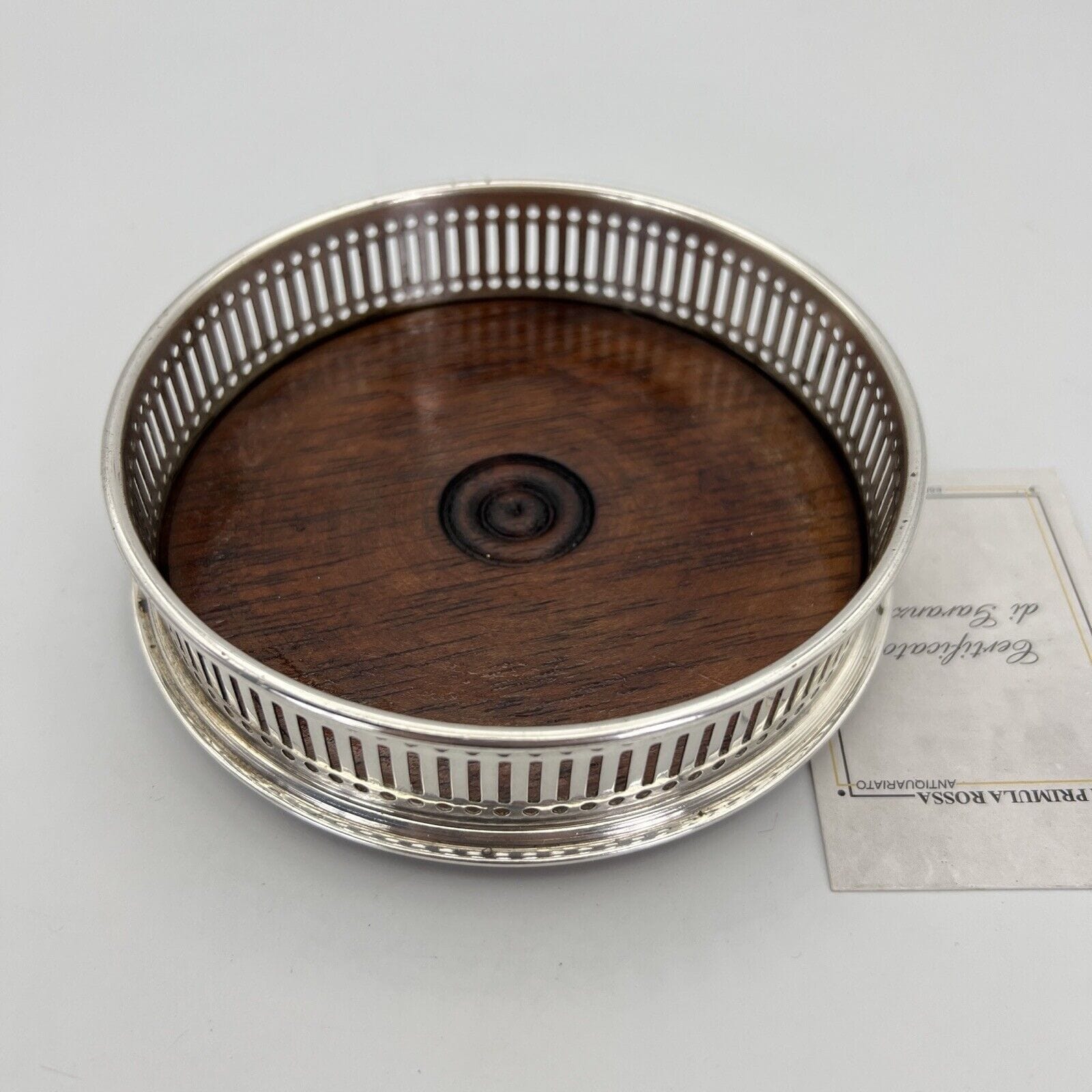 Sottobottiglia portabottiglie vino da tavola placcato in argento stile antico Categoria  Sheffield & Argento