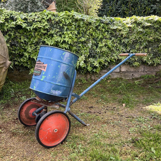 Spargi concime semi Spandiconcime Seminatrice A Spinta Vintage Inglese Antica Categoria  Attrezzi e Strumenti