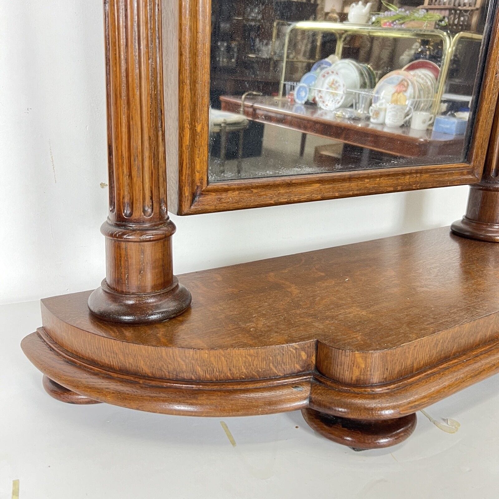 Specchio Antico basculante in legno da tavolo toeletta specchiera d'Epoca 800 Categoria  Specchi e Cornici